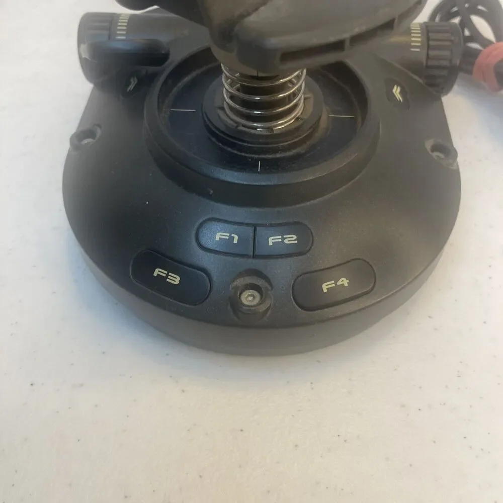 Saitek Cyborg 3D USB Gold PC / Mac Joystick Flightstick - Tested works